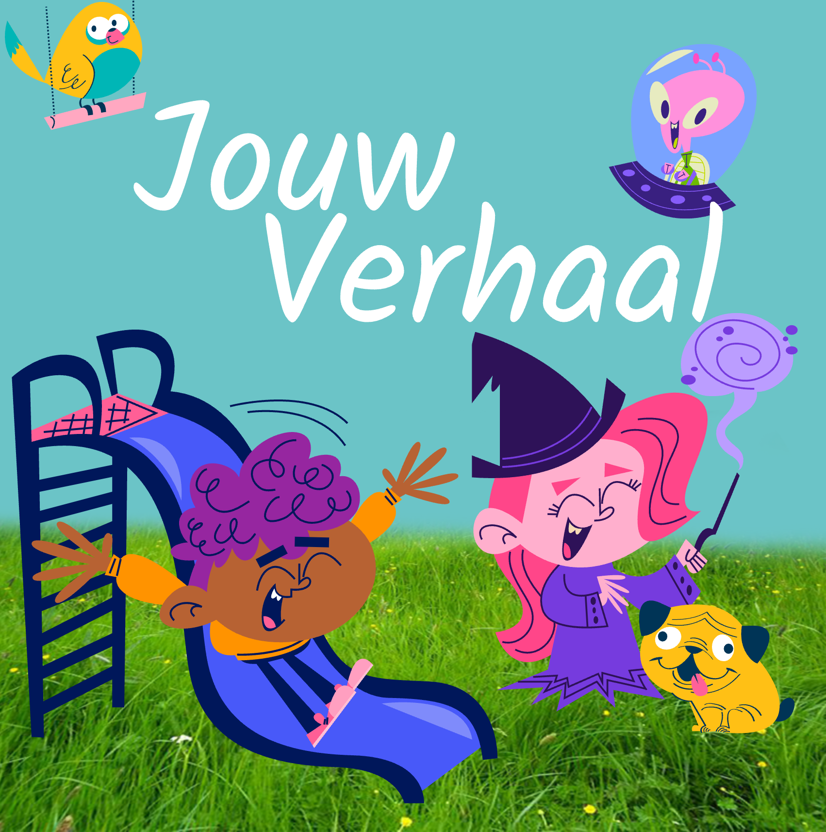 Gepersonaliseerd kinderboek met naam van het kind op de voorkant